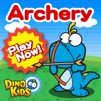 dino archery játék